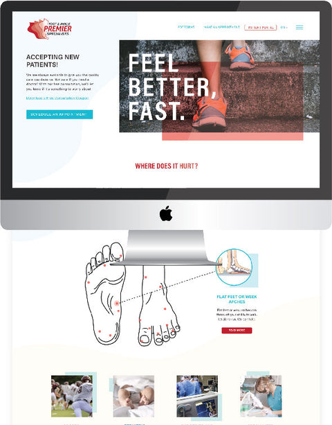 Premier Foot & Ankle Care Logo Design, Branding, & Website Design