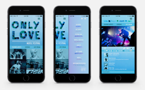 Only Love Music Festival Branding & App Design